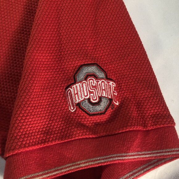 Nike Ohio State Polo Shirt Men's L Red Vintage Team Apparel Embroidered - Picture 6 of 12